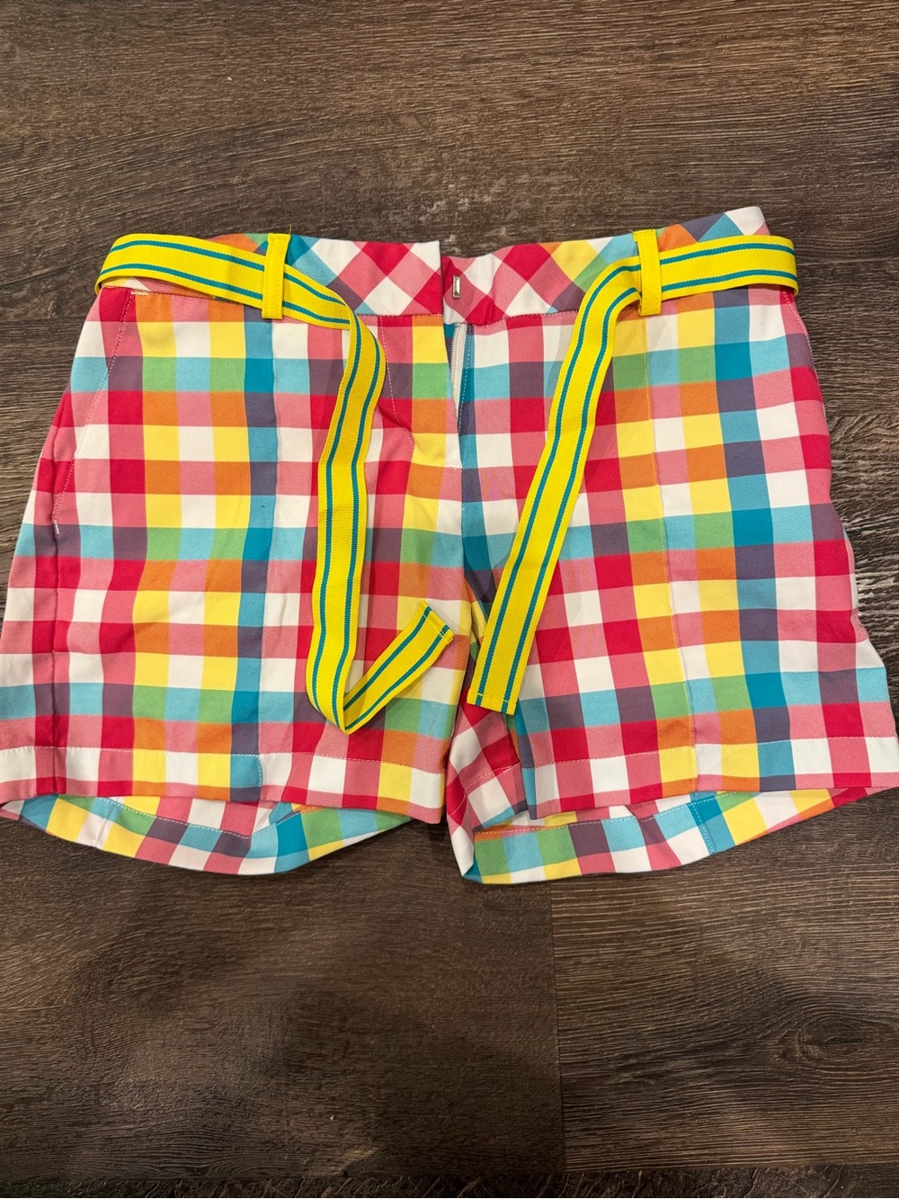 Slazenger Golf Shorts Colorful Plaid Rainbow Size 0
